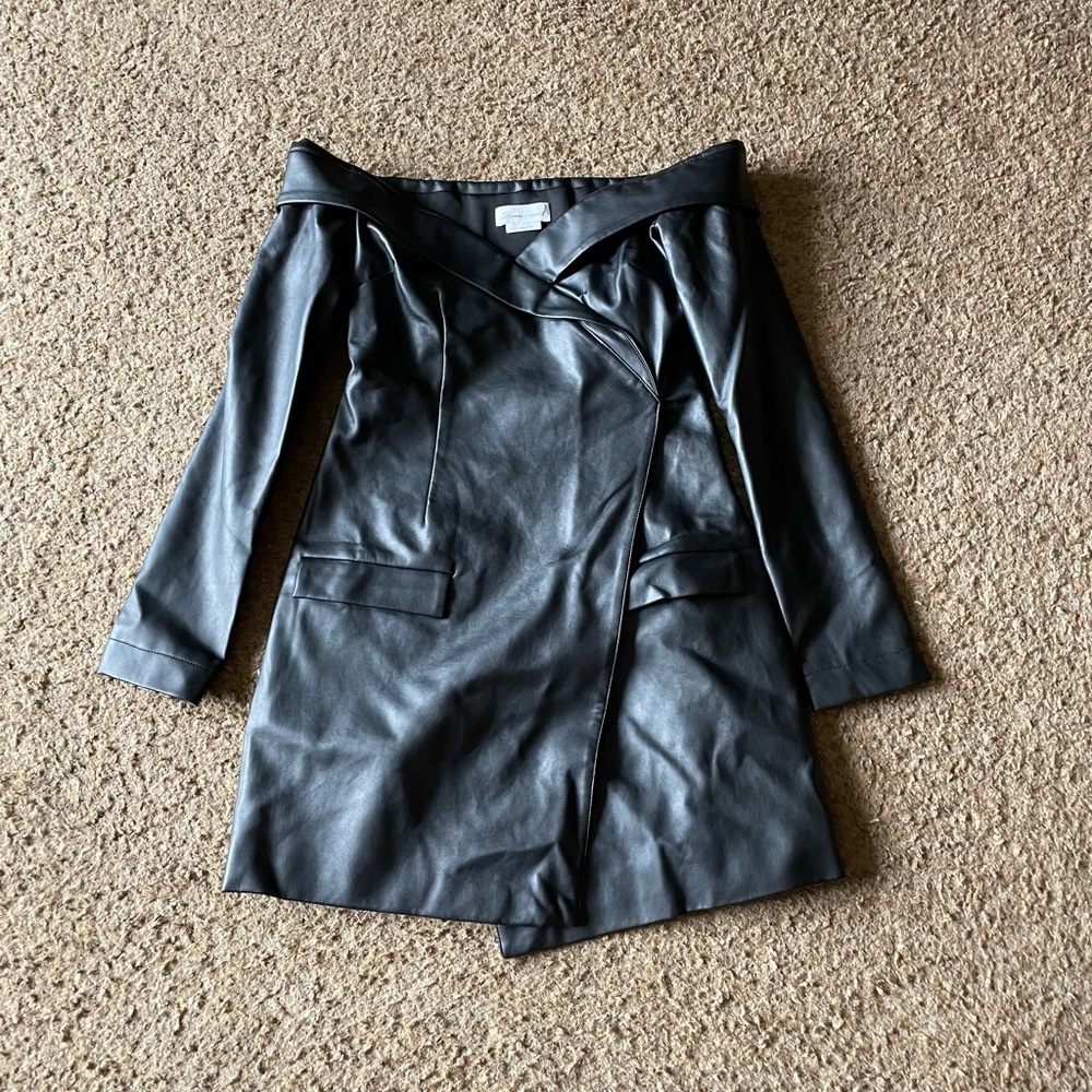 Lovers + friends leather mini dress